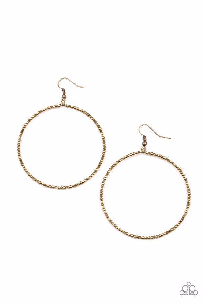 Basically Beaded Brass Earrings - Paparazzi Accessories
