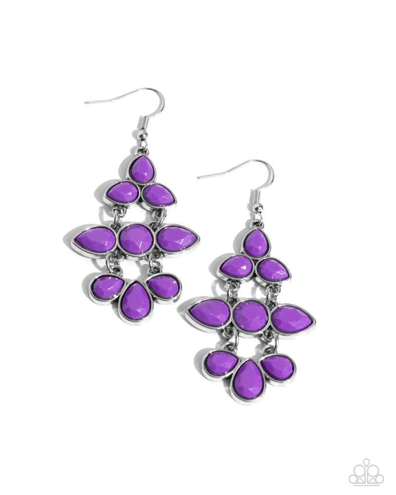 Bay Breezin Purple Earrings - Paparazzi Accessories
