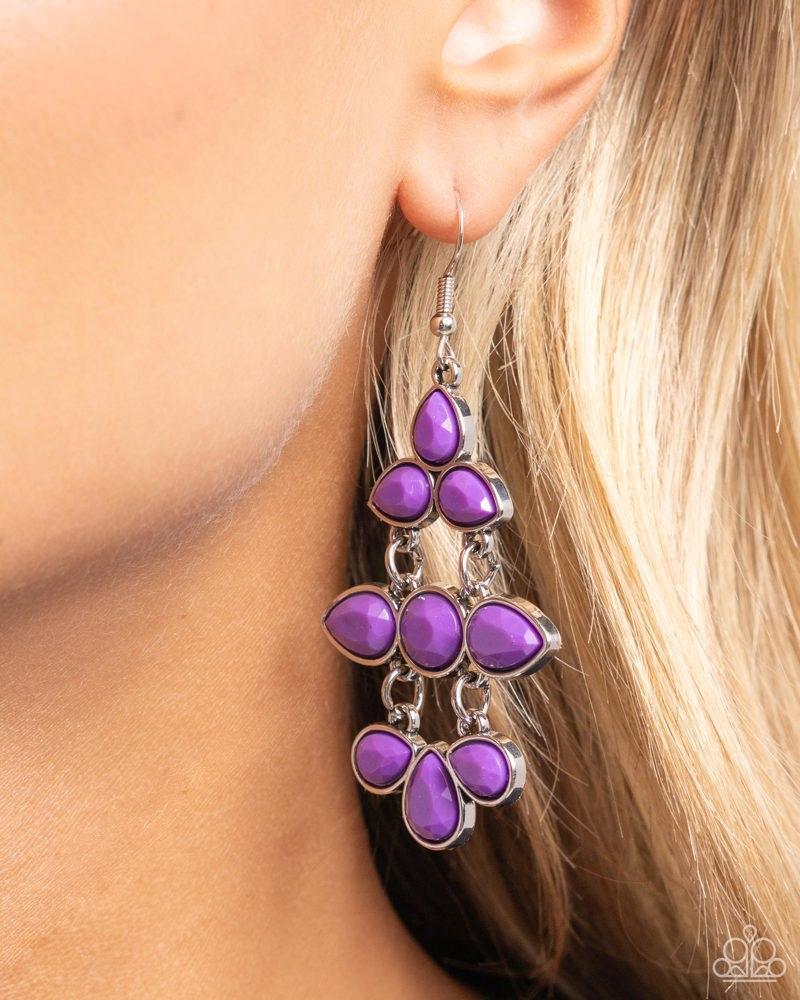 Bay Breezin Purple Earrings - Paparazzi Accessories