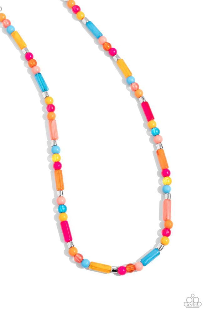 Beaded Beginner Orange Necklace - Paparazzi Accessories