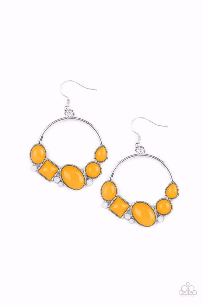 Beautifully Bubblicious Orange Earrings - Paparazzi Accessories