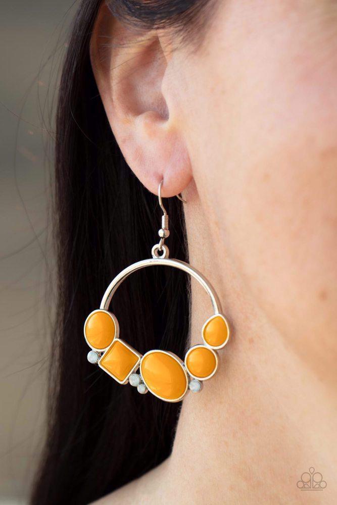 Beautifully Bubblicious Orange Earrings - Paparazzi Accessories