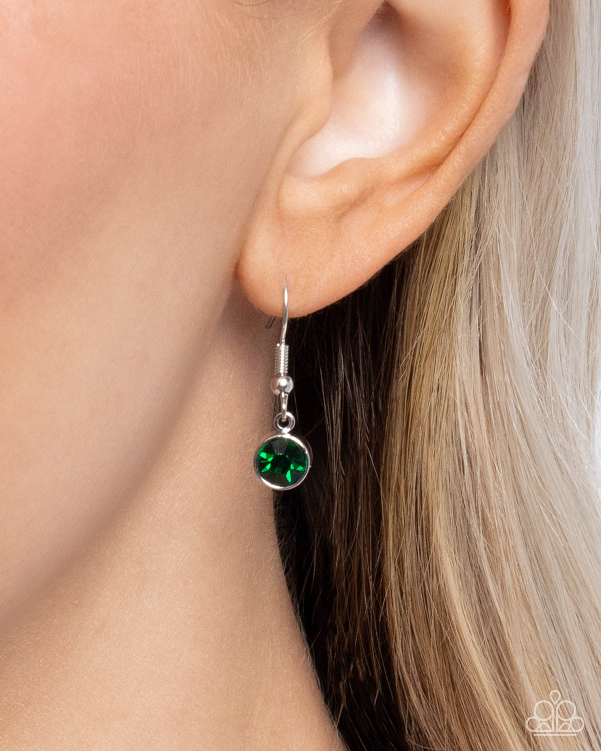 Bedazzled Beetle Green Rhinestone Necklace - Paparazzi Accessories - free matching earrings -CarasShop.com - Paparazzi Jewelry by Cara Jewels