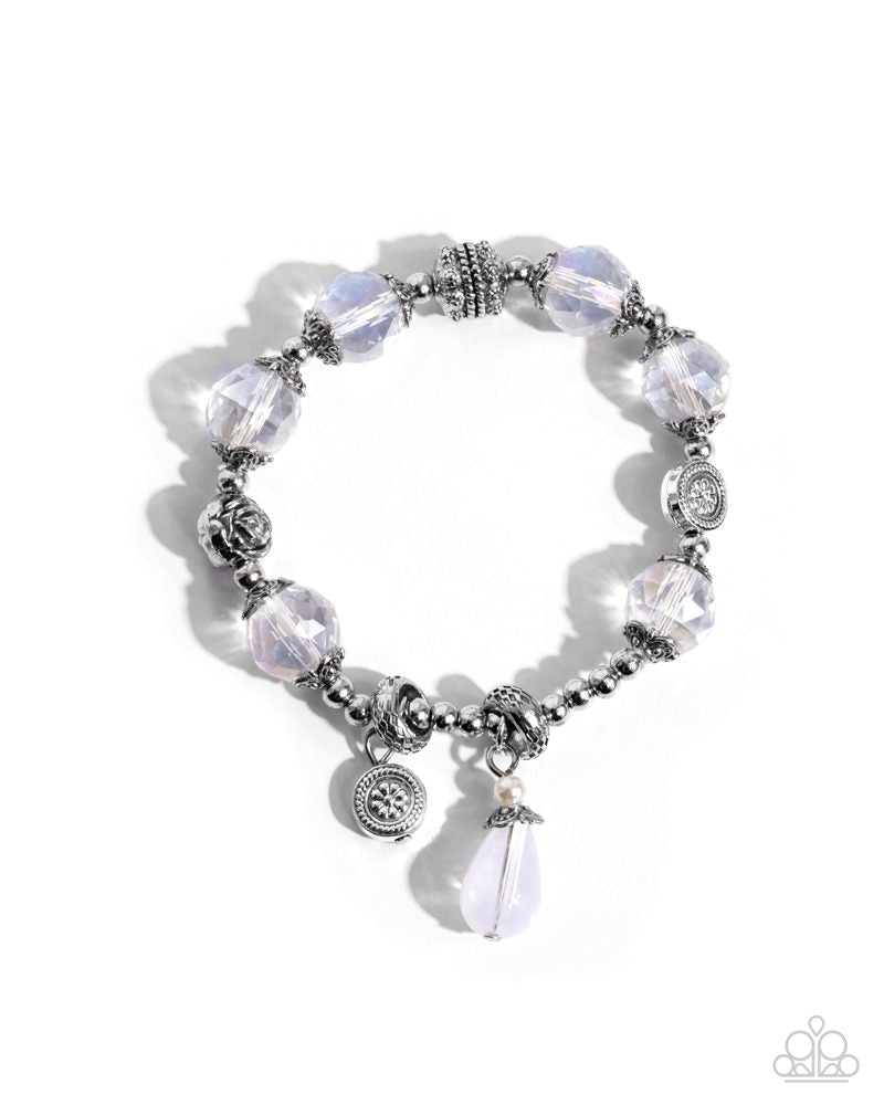 Better Off, White & Silver Bracelet - Paparazzi Accessories