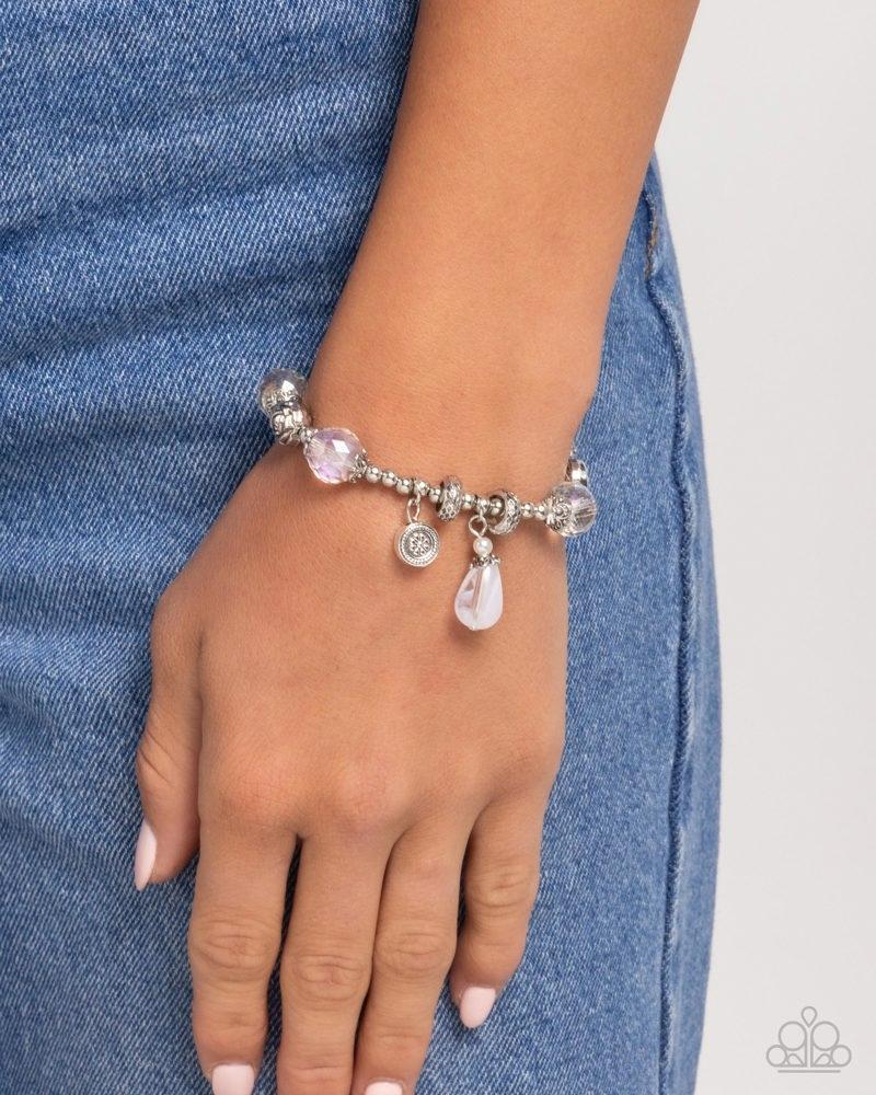 Better Off, White & Silver Bracelet - Paparazzi Accessories