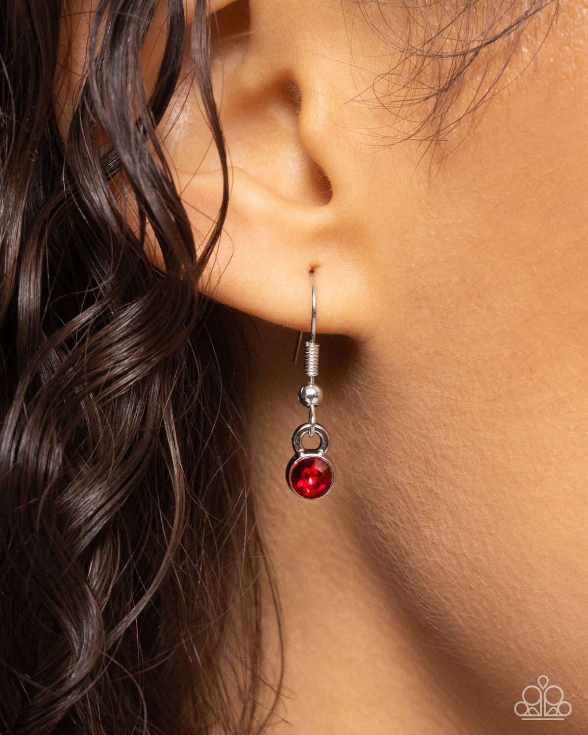 Birthstone Beauty (January) Garnet Red Rhinestone Necklace - Paparazzi Accessories - free matching earrings -CarasShop.com - Paparazzi Jewelry by Cara Jewels