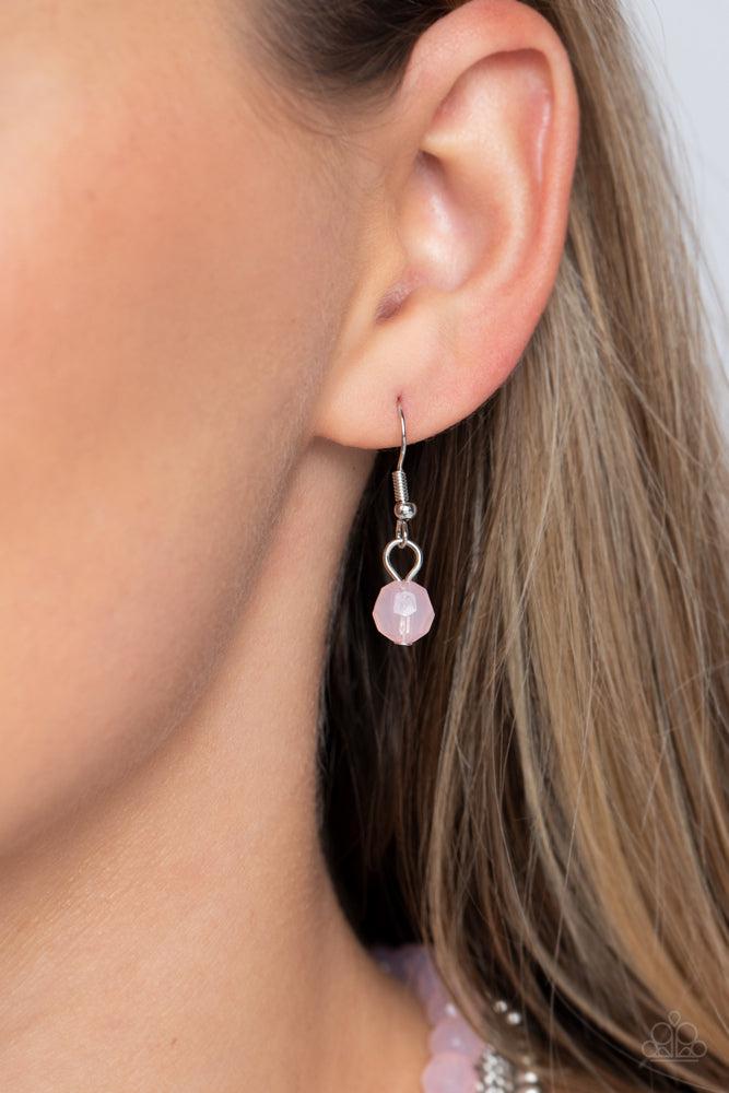 Boardwalk Babe Pink Necklace - Paparazzi Accessories - free matching earrings -CarasShop.com - Paparazzi Jewelry by Cara Jewels