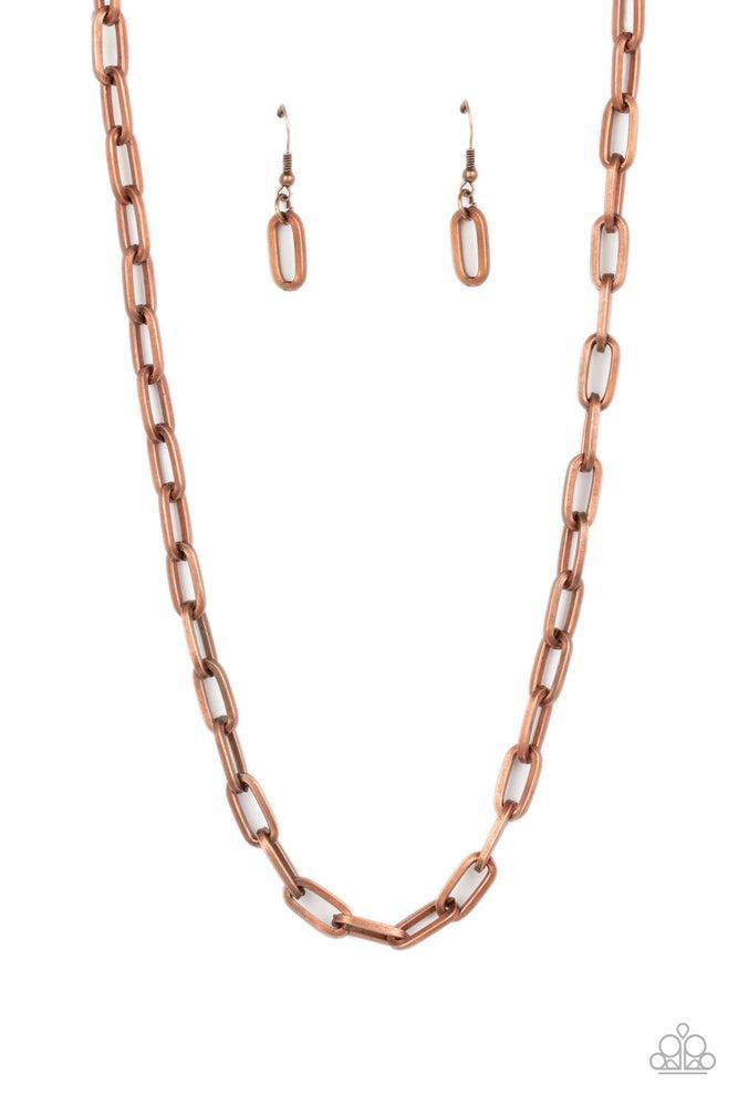 Boston Backdrop Copper Necklace - Paparazzi Accessories