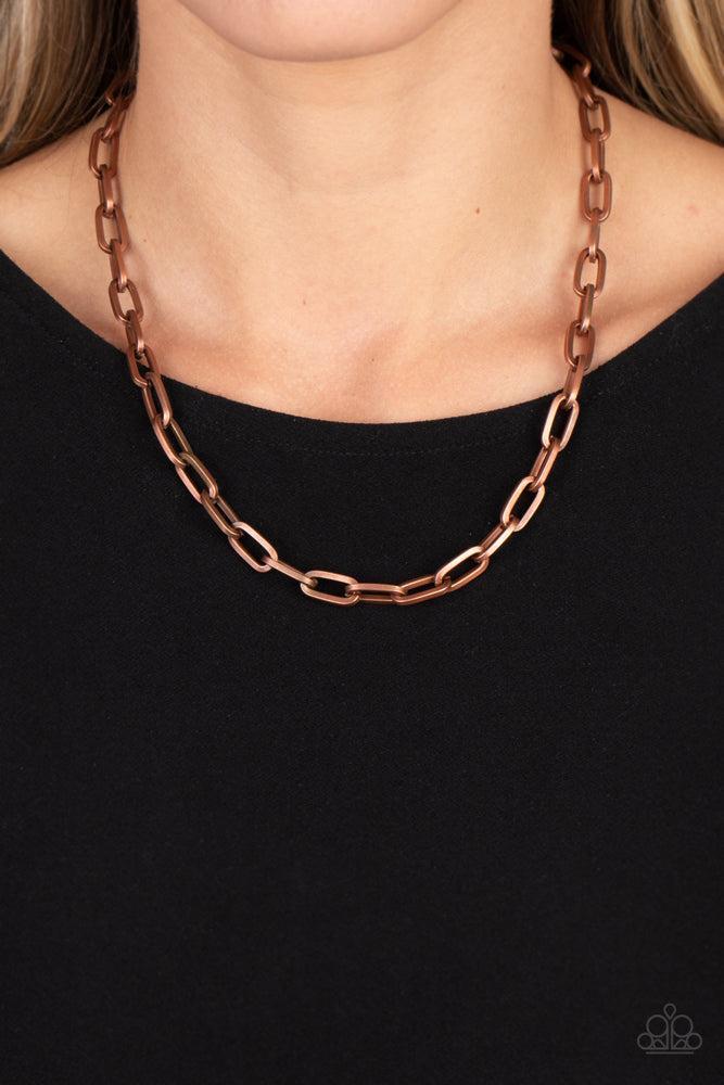 Boston Backdrop Copper Necklace - Paparazzi Accessories