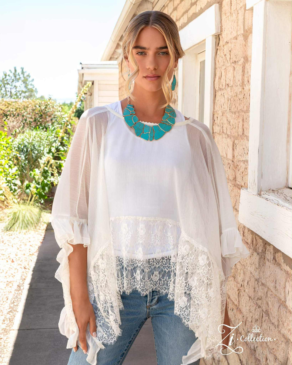 Boundless 2025 Zi Collection Necklace - Paparazzi Accessories stylized on model in casual dress - CarasShop.com - Paparazzi Jewelry by Cara Jewels