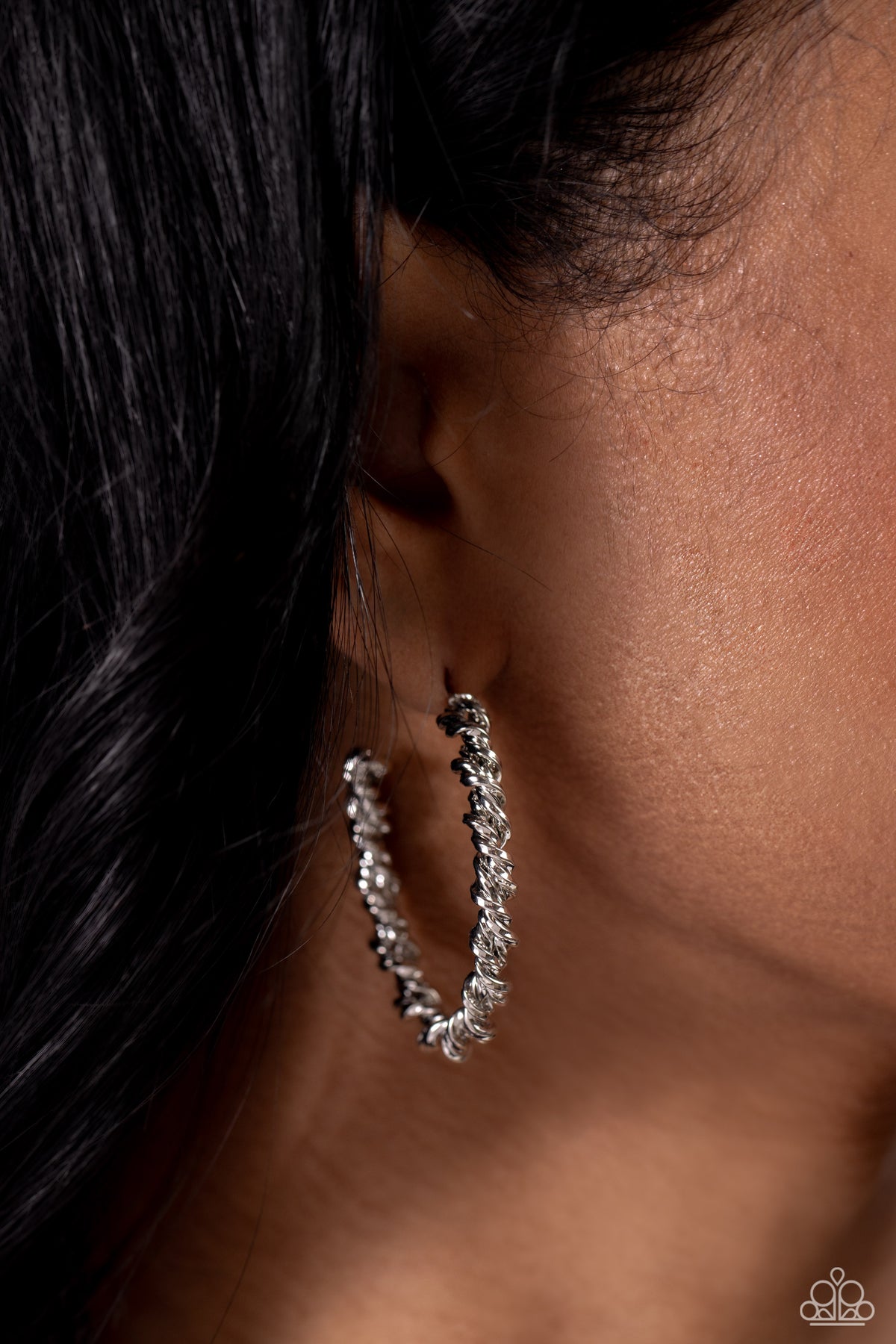 Braided Bravado Silver Earrings - Paparazzi Accessories