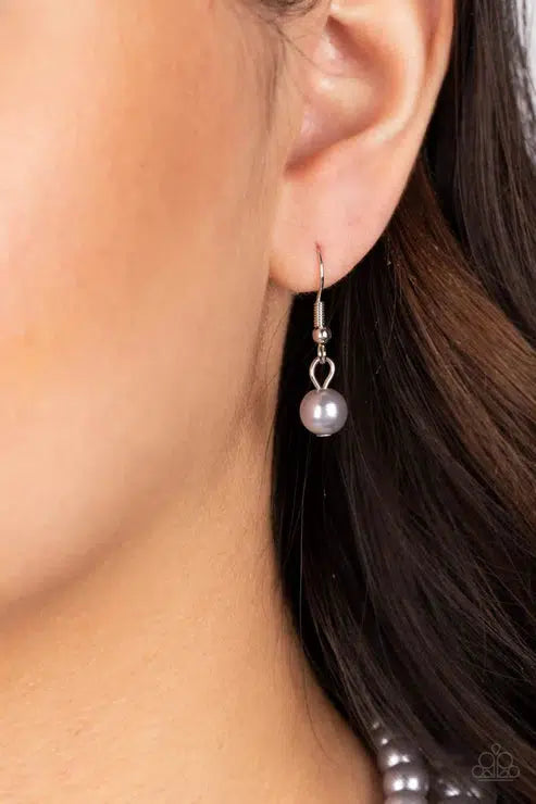 Brilliant Ballerina Silver Necklace - Paparazzi Accessories - free matching earrings -CarasShop.com - Paparazzi Jewelry by Cara Jewels