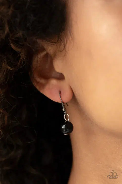 Broadway Belle Black Necklace - Paparazzi Accessories - free matching earrings -CarasShop.com - Paparazzi Jewelry by Cara Jewels