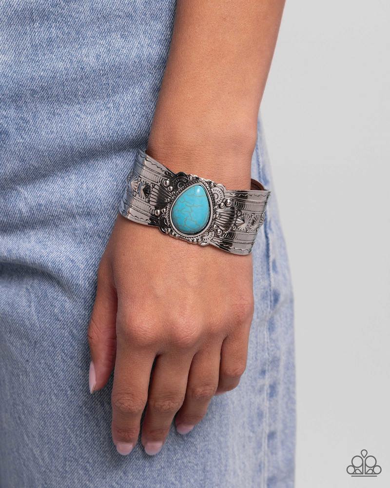Canyon Cantina Blue Bracelet - Paparazzi Accessories