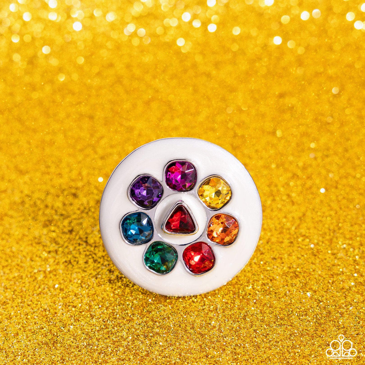 Captivating Centerpiece Multi Rhinestone Ring - Paparazzi Accessories