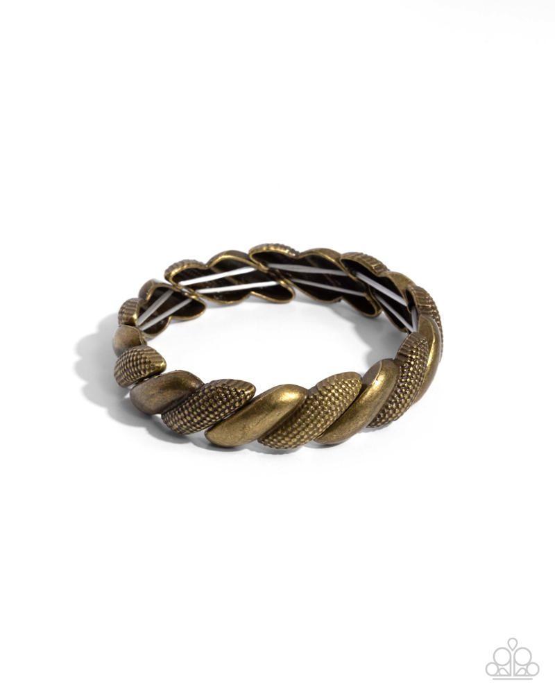 Captivating Curls Brass Bracelet - Paparazzi Accessories