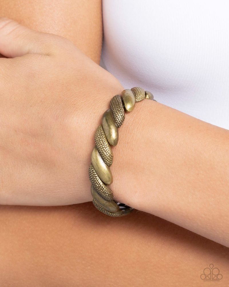 Captivating Curls Brass Bracelet - Paparazzi Accessories