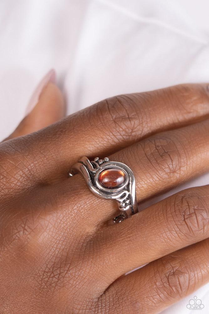 Casually Chromatic Brown Ring - Paparazzi Accessories