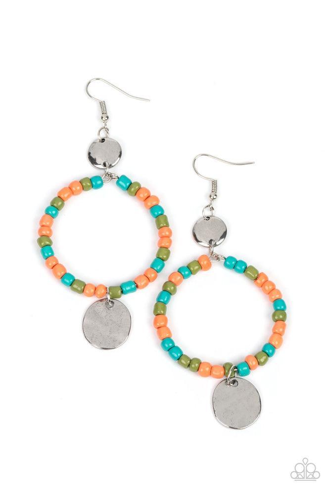 Cayman Catch Orange Earrings - Paparazzi Accessories