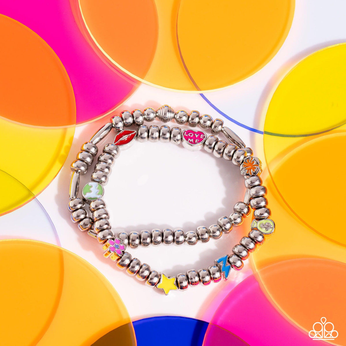 Charming Campaign Multi & Silver Bracelet - Paparazzi Accessories