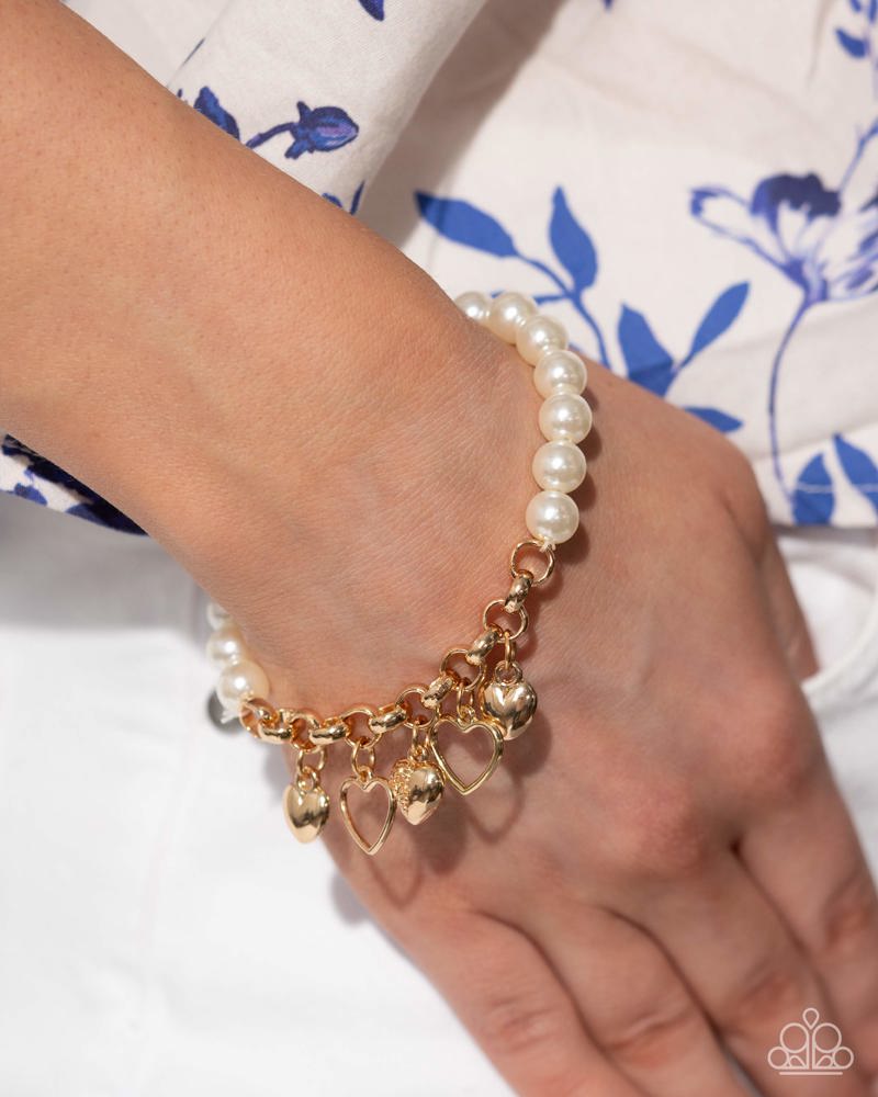 Charming Candidate Gold Bracelet - Paparazzi Accessories