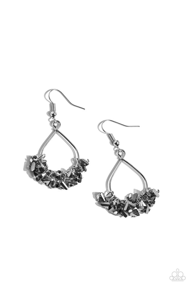 Charm of the Century Silver Earrings - Paparazzi Accessories