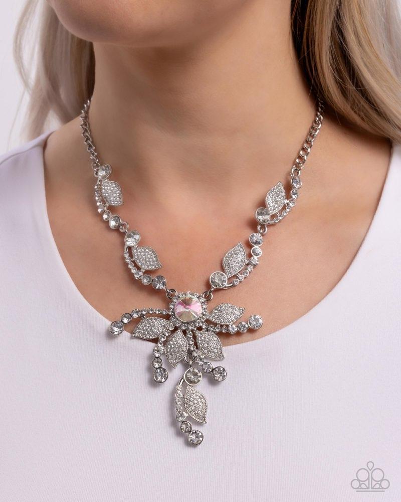Cinematic Chic White Necklace - Paparazzi Accessories