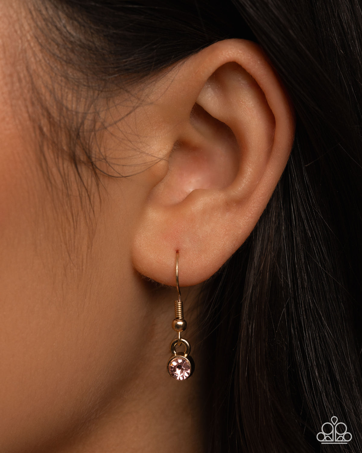 Circulated Chic Pink Gem Heart Necklace - Paparazzi Accessories - free matching earrings - CarasShop.com - Paparazzi Jewelry by Cara Jewels