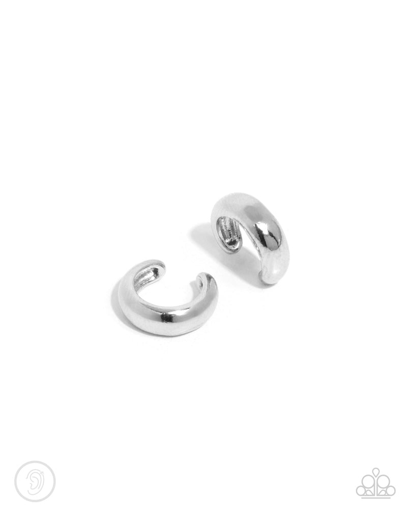 Classic Cuff Silver Ear Cuff Earrings - Paparazzi Accessories