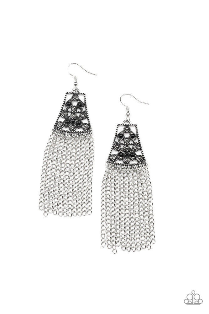 Cleopatras Allure Black Earrings - Paparazzi Accessories
