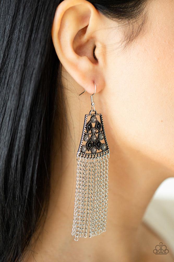 Cleopatras Allure Black Earrings - Paparazzi Accessories