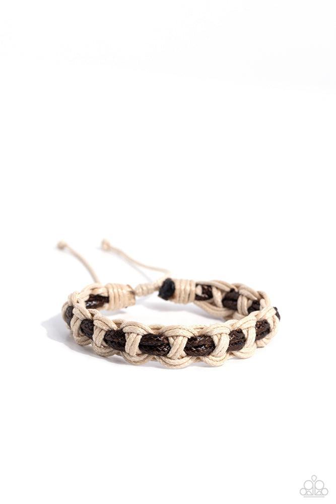 Climb Aboard Brown Bracelet - Paparazzi Accessories