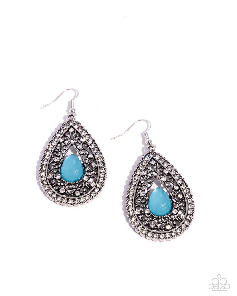 Cloud Nine Couture Blue Earrings - Paparazzi Accessories