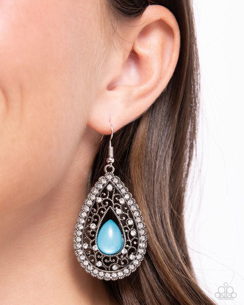 Cloud Nine Couture Blue Earrings - Paparazzi Accessories