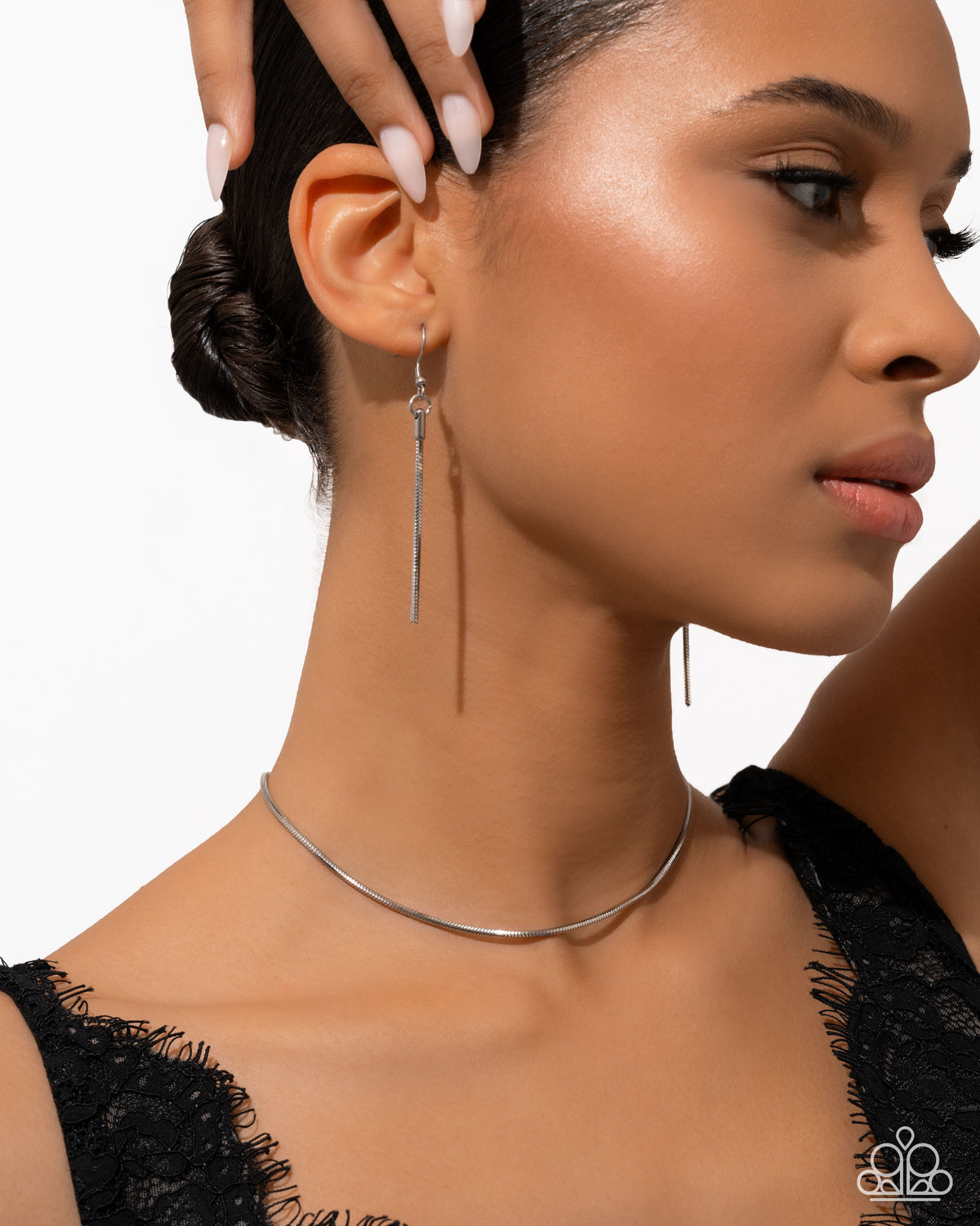 Coiled Celebration Silver Stainless Steel Choker Necklace - Paparazzi Accessories