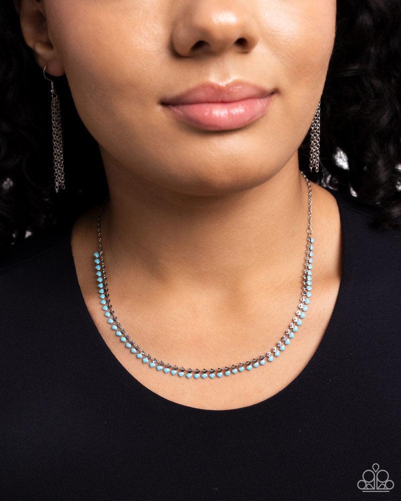 Colored Cadence Blue Necklace - Paparazzi Accessories