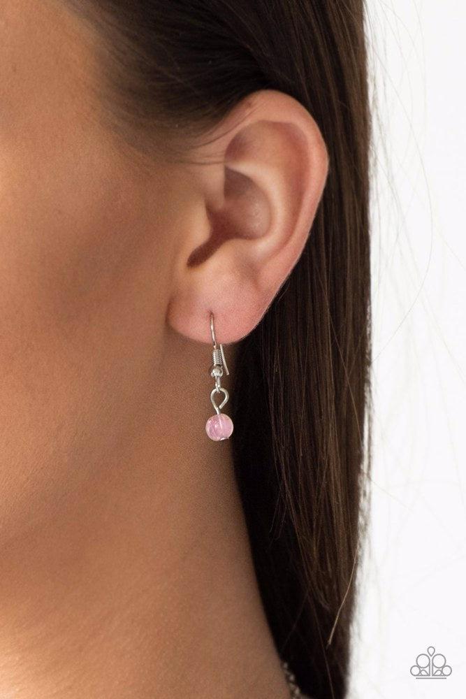 Colorful Cadence Pink Necklace - Paparazzi Accessories - free matching earrings -CarasShop.com - Paparazzi Jewelry by Cara Jewels