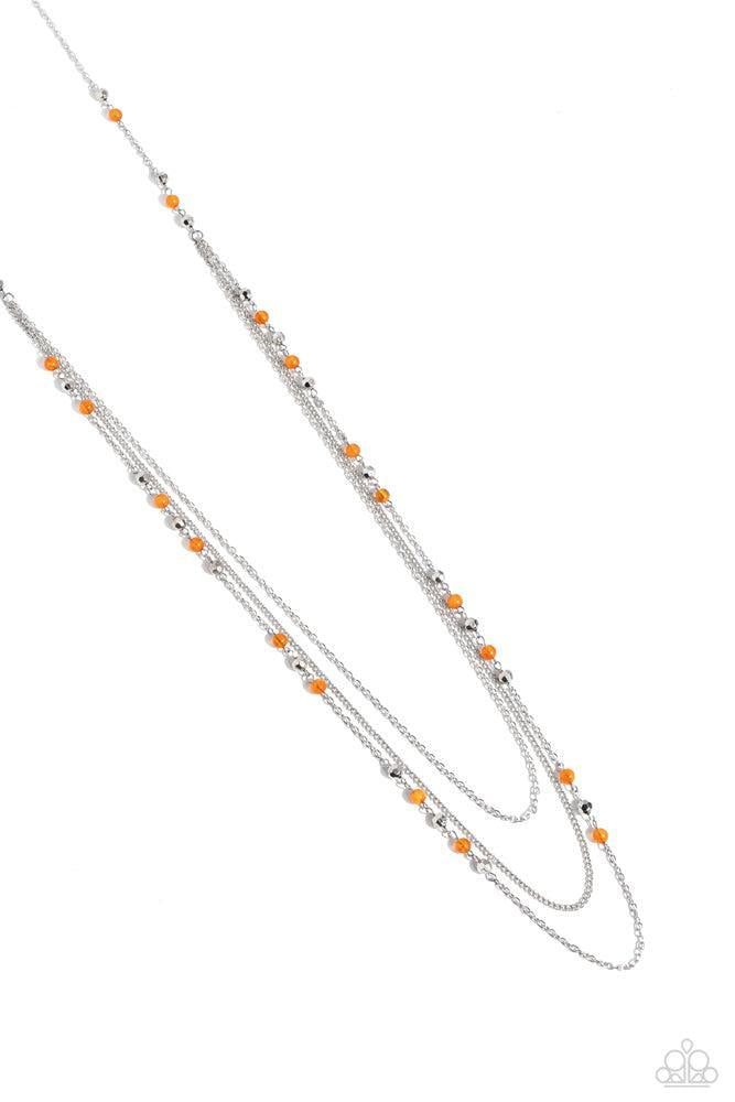 Colorful Cadence Orange Necklace - Paparazzi Accessories