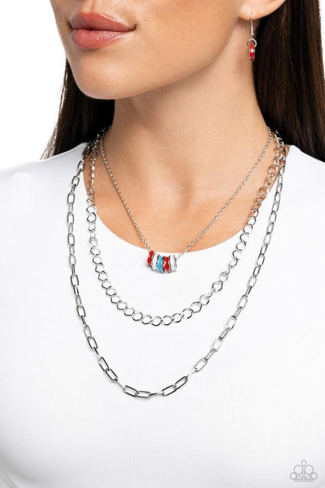 Colorful Cadet Red Necklace - Paparazzi Accessories