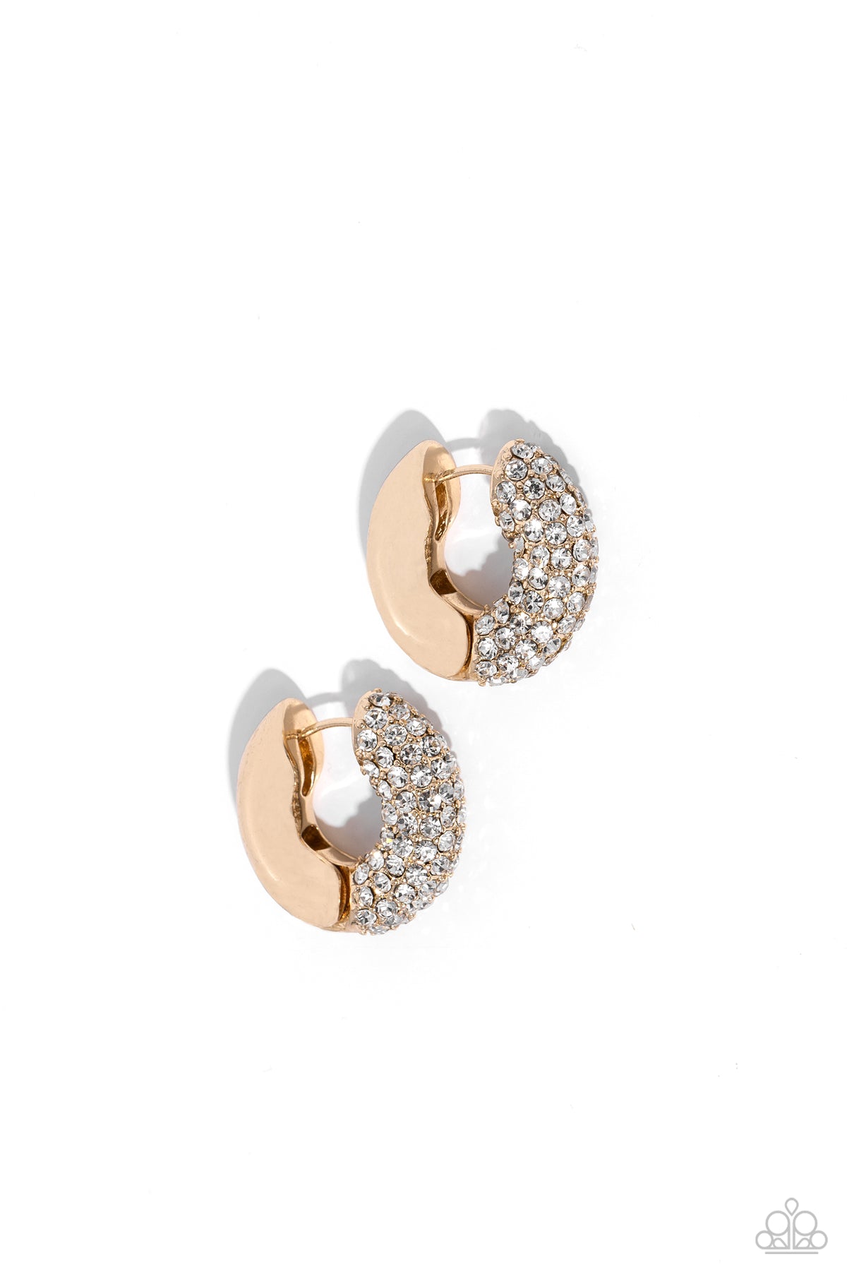 Combustible Confidence Gold Earrings - Paparazzi Accessories