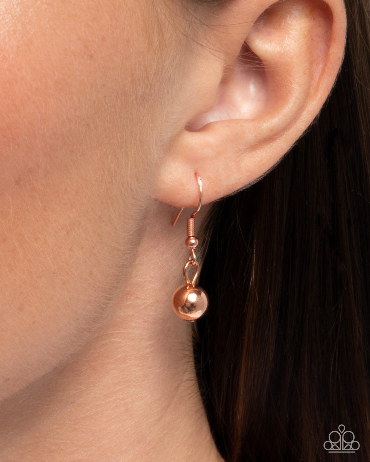 Coming Around Copper Heart Necklace - Paparazzi Accessories - free matching earrings -CarasShop.com - Paparazzi Jewelry by Cara Jewels