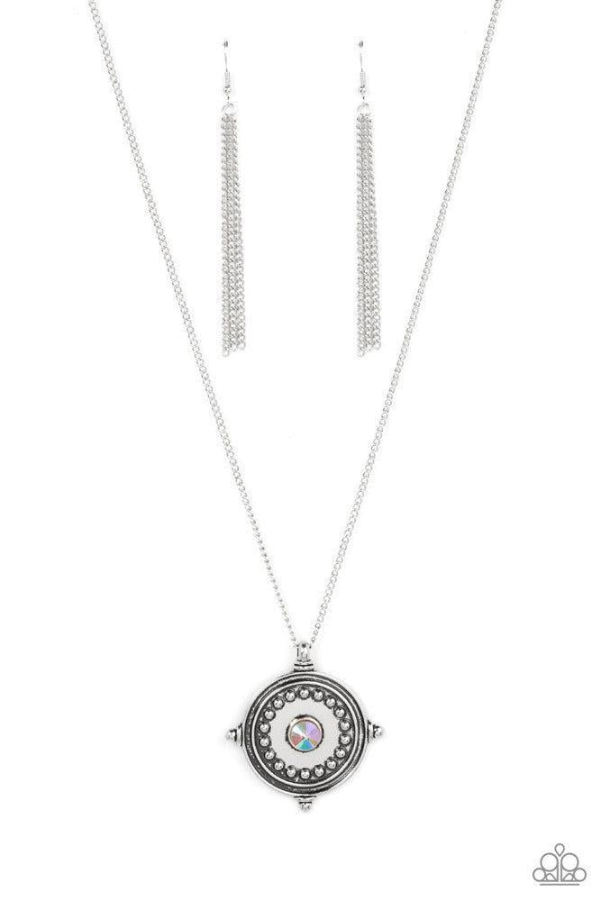 Compass Composure Multi Iridescent Necklace - Paparazzi Accessories