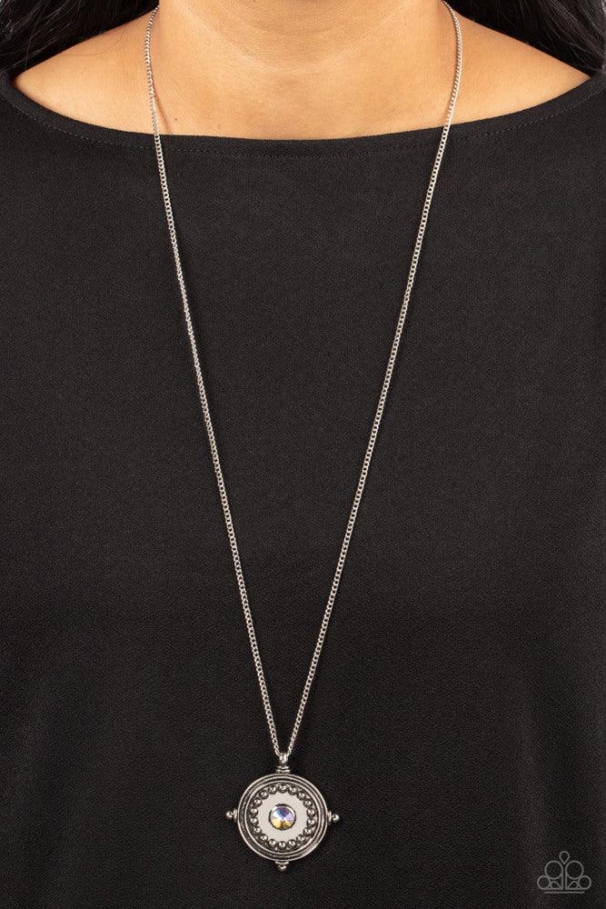 Compass Composure Multi Iridescent Necklace - Paparazzi Accessories