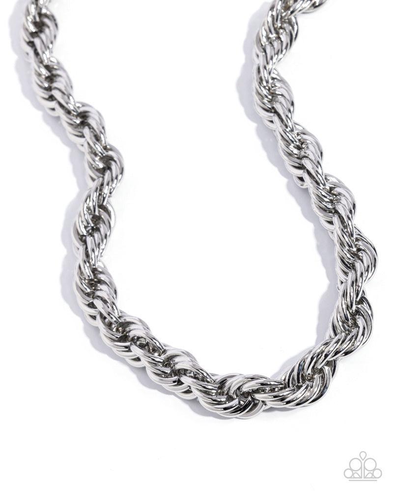 Complete Curves Silver Necklace - Paparazzi Accessories