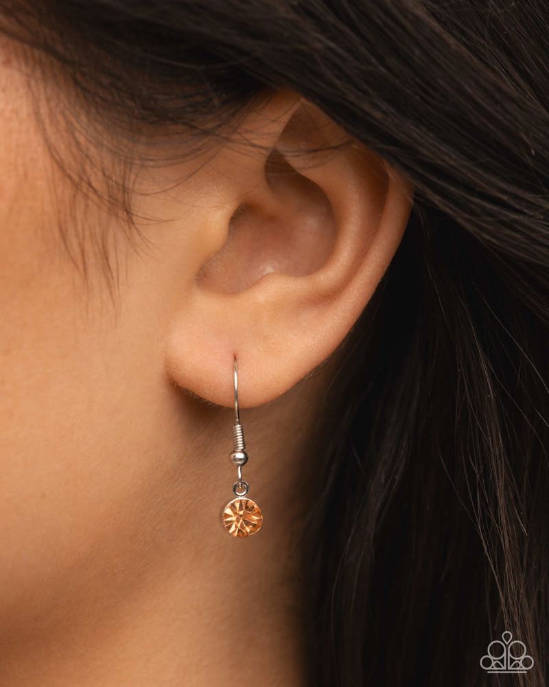 Floral Feature Yellow Rhinestone Floral Necklace & Bracelet Set - Paparazzi Accessories