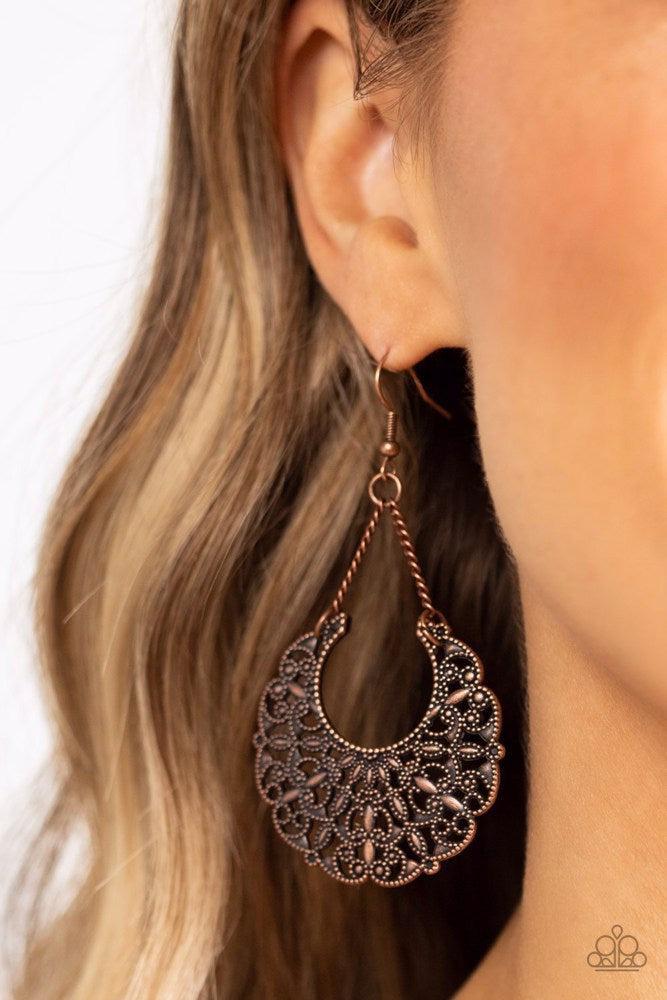 Country Cornucopia  Copper Earrings - Paparazzi Accessories