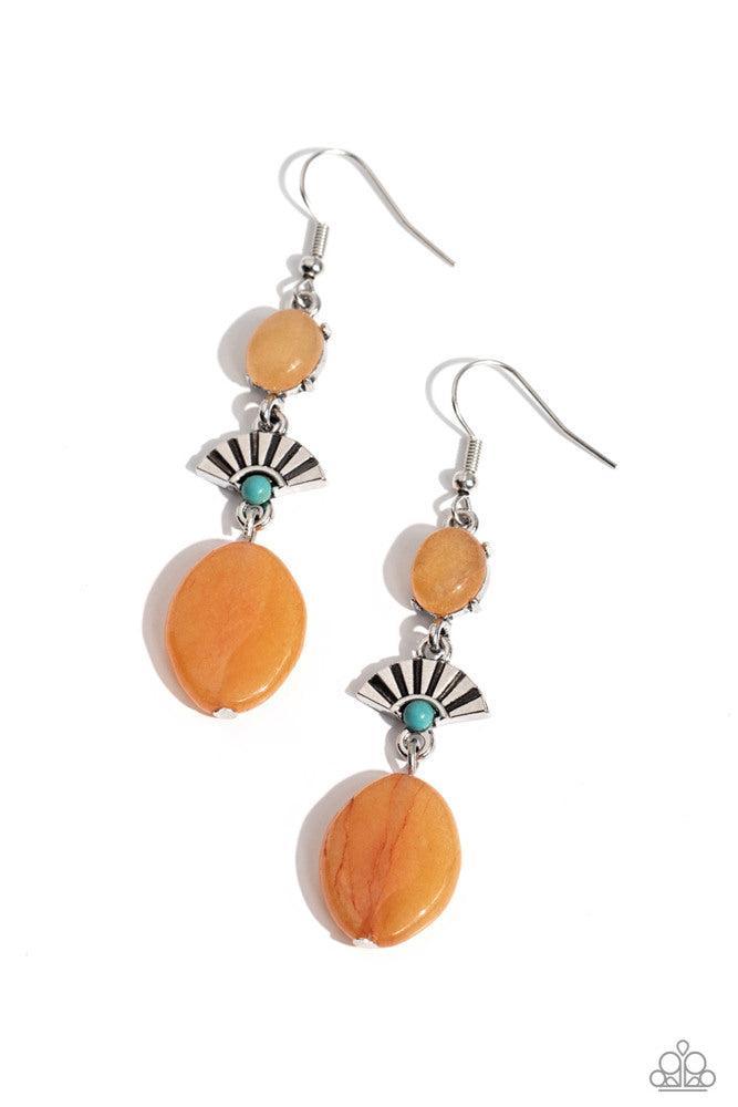 Creative Cascade Orange Earrings - Paparazzi Accessories