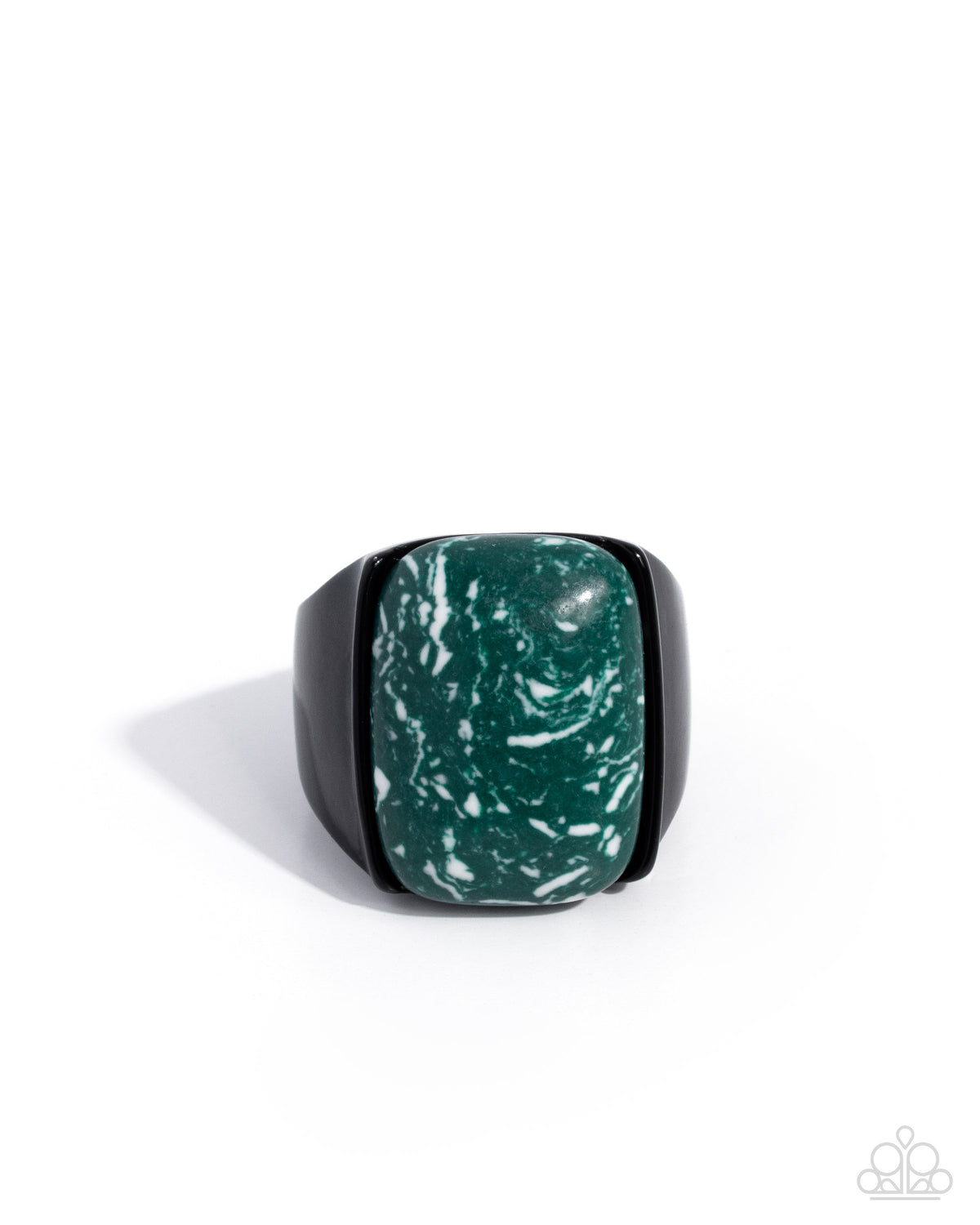 Crowd Pleasing Color Men's Green Stone Ring - Paparazzi Accessories