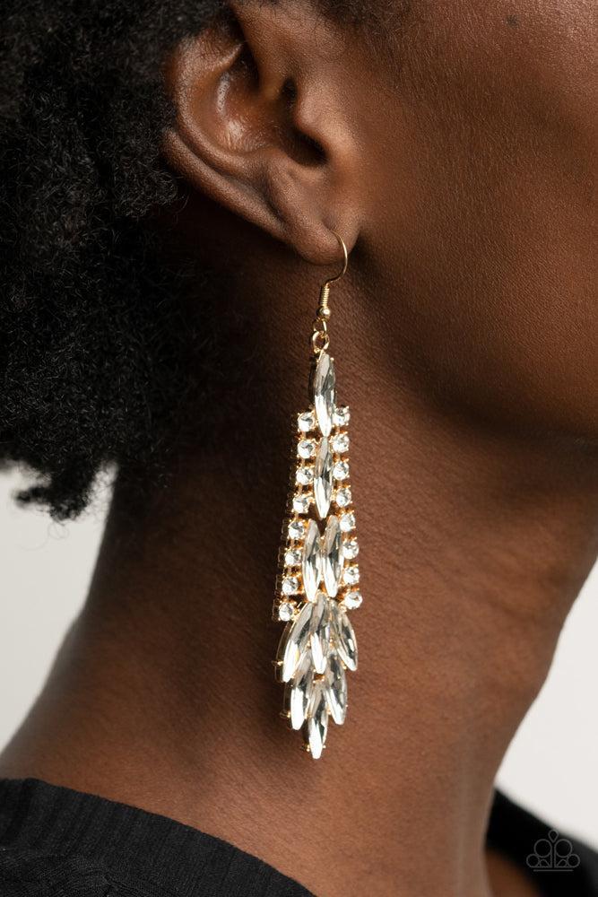 Crown Heiress Gold Earrings - Paparazzi Accessories