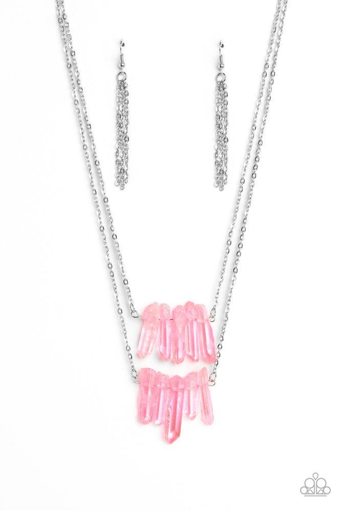Crystal Catwalk Pink Necklace - Paparazzi Accessories